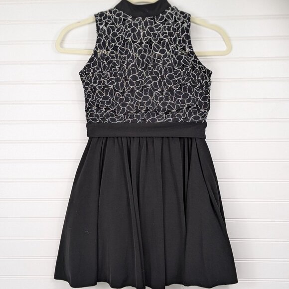 Speechless 2 piece Juniors Black Skirt Set Halter top flare Skirt 1 - Picture 3 of 11